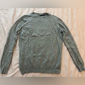 Zara Gray Women’s Crewneck Sweater Lightweight Knit - Size L